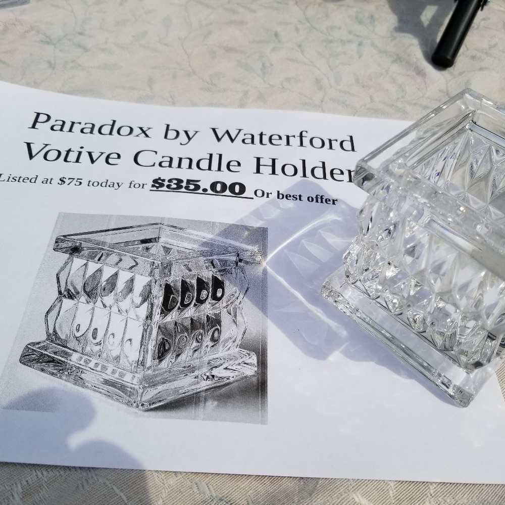 Waterford Crystal candle holder